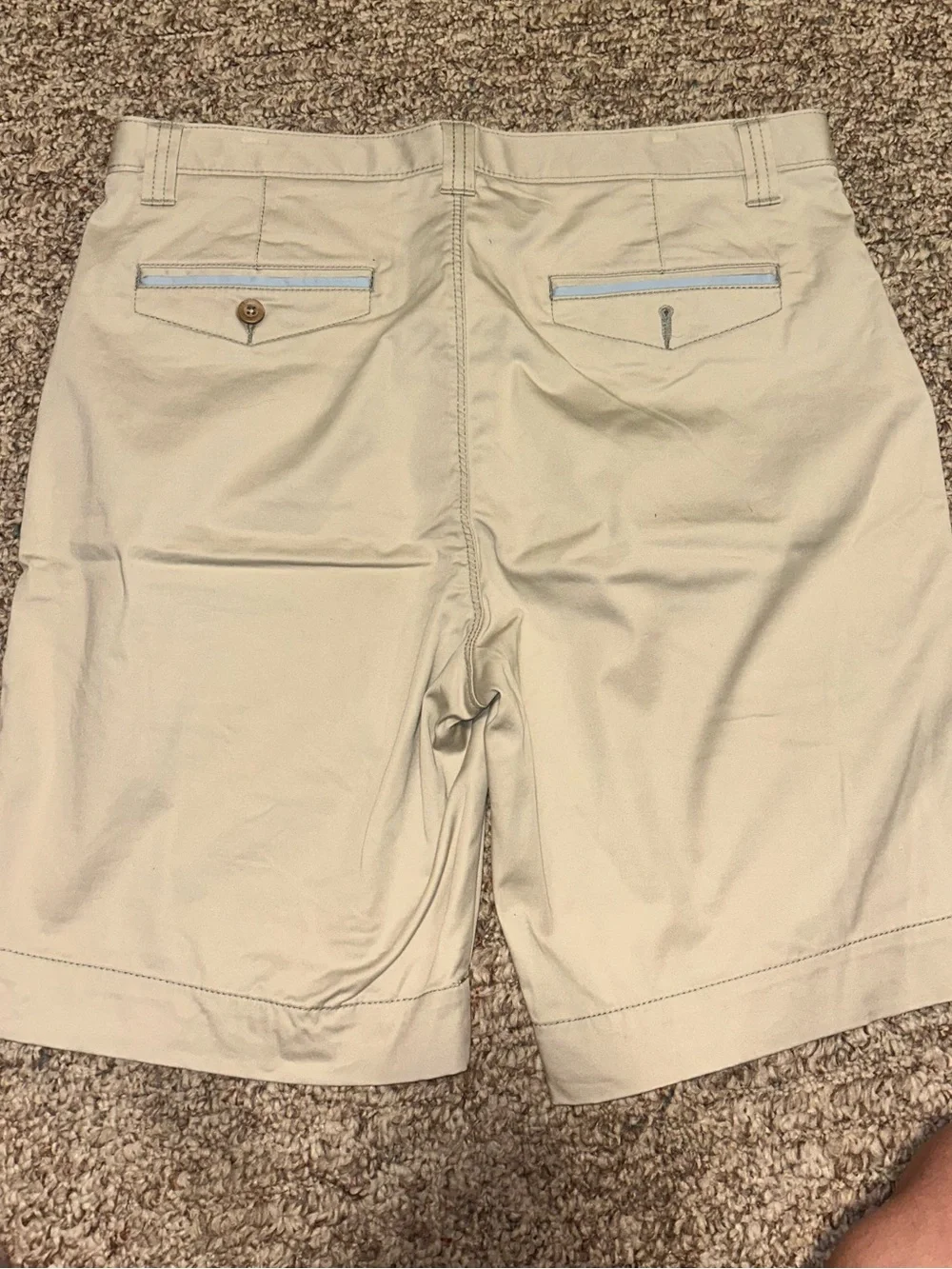 Caribbean Men's Light Khaki Flat-Front Shorts